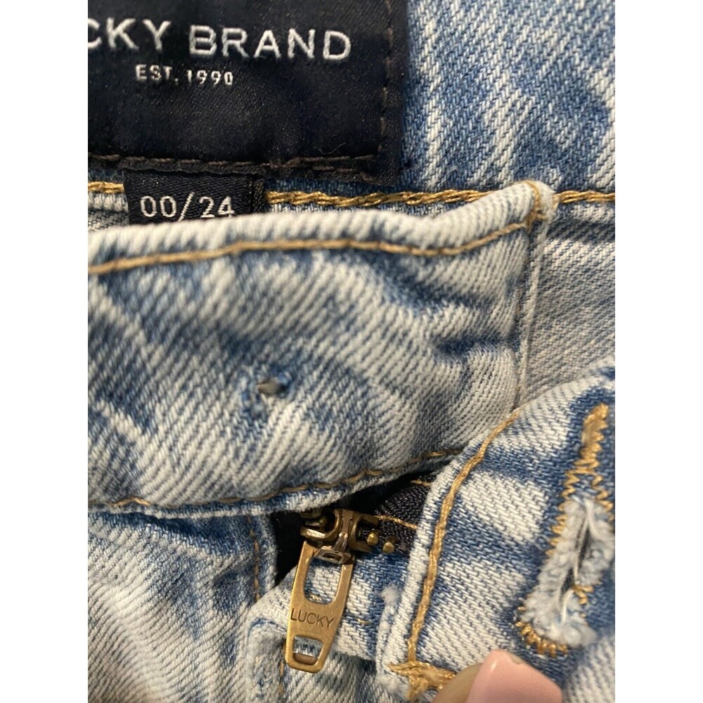 Lucky brand high rise crop wide leg trouser size 00/24 - Picture 7 of 9